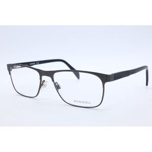 DIESEL DL 5171 009 Gunmetal Rectangle Eyeglasses Clear Lenses 54mm